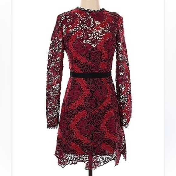 La Maison Talulah Jacquard Damask Brocade Dress